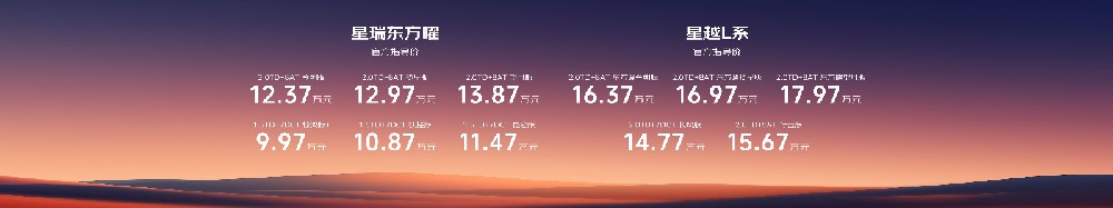 吉利中国星双旗舰加新